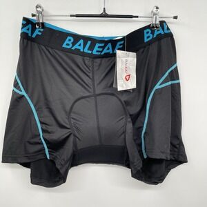 BALEAF‎ Black Baselayer 3D Padded Shorts Mens 3XL Stretch Cycling Biking NWT